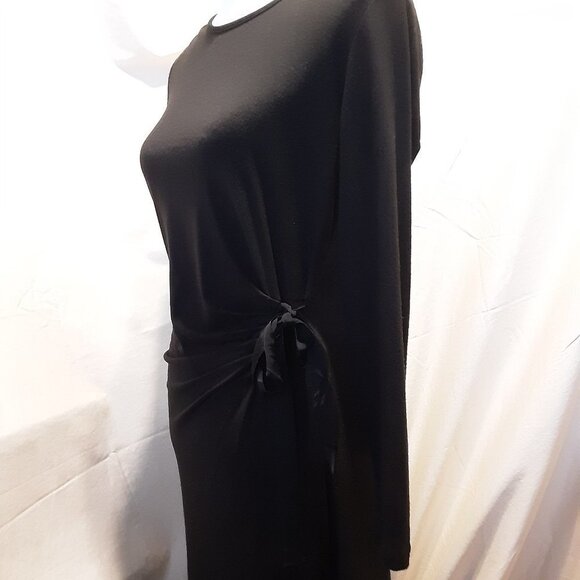 De Collection Midi Black Side Tie Rouched SZ M ❤ - Picture 2 of 9